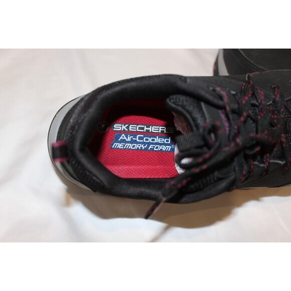 SKETCHERS WOMEN'S WORK TREGO BLACK PURPLE SNEAKERS NIB SZ 8.5 - Picture 6 of 7